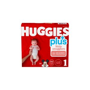 Pañales Huggies +Plus Little Snugglers, Talla 1, 192 unidades