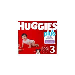 Pañales Huggies +Plus Little Movers, Talla 3, 192 unidades