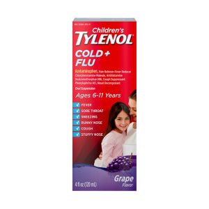 Jarabe para la fiebre, dolor de cabeza, garganta y muelas, 120 ml, Children´s Tylenol