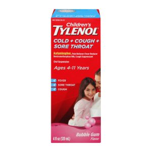 Jarabe para la fiebre, dolor de cabeza, garganta y muelas, 120 ml, Children´s Tylenol
