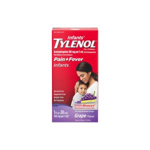 Jarabe para la fiebre, dolor de cabeza, garganta y muelas, 30 ml, Infants' Tylenol