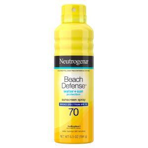 Beach Defense Spray de protección solar, SPF 70, 6.5 oz, Neutrogena